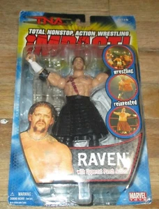 2005 NWA TNA Impact Marvel Raven Wrestling Figura ECW WCW WWE WWF Serie 1 - Foto 1 di 4