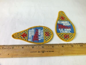 Boy Scout 1981 Golden Empire Council Zapato de Nieve Klondike Derby Parche Lote de 2 - Imagen 1 de 3