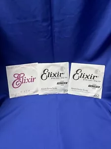3 Elixir PolyWeb Coated .052 80/20 Bronze Individual Acoustic Guitar Strings - Picture 1 of 6