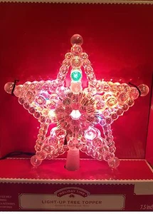 7,5" Holiday Time schillernder beleuchteter Stern von Bethlehem Weihnachtsbaumspitze - Bild 1 von 2