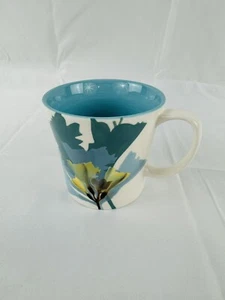 New Starbucks 2009 Hand Painted Blue Floral Peindre a main pour Ceramic Mug 16oz - Picture 1 of 4