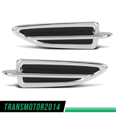 Fit For 2013 2014 2015 Ford Escape Fender Vent Chrome Emblem Moulding LH+RH Side - Image 1 of 4