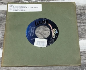 Jennifer Rush Elton John Promo Flames Of Paradise Dj Single Record Jukebox 45 - Picture 1 of 8