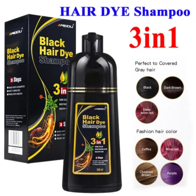 SEE DETAILS 3 In 1 Hair Dye Shampoo, Sofortige Haarfarbe Färbeshampoo, Hair Dye Shampoo