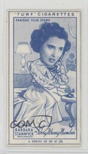1949 Turf Famous Film Stars Tobacco Barbara Stanwyck #33 0a6