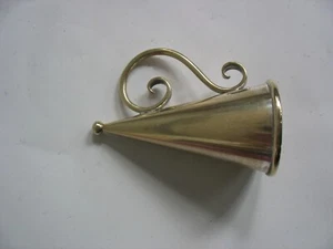 Witches hat cap style candle snuffer 2 1/4" Silver and gold tone conical chamber - Picture 1 of 4