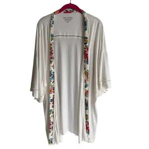 VERA BRADLEY Accappatoio Kimono Donna Crema Scollo Floreale Manica Larga, XL - Foto 1 di 6