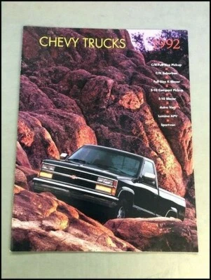 1992 Chevrolet Truck 24-page Brochure Catalog - C/K Silverado S-10 Blazer Astro - Imagem 1 de 4
