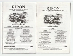 Ripon Race card 1991 and 1992 - Foto 1 di 1