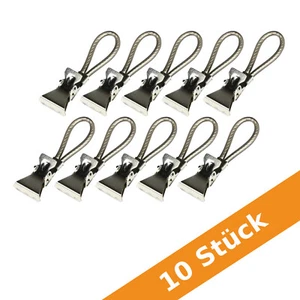 Handtuchalter Clips Aufhängeclips Handtuchclips grau 10 St. - Bild 1 von 3