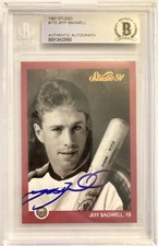 1991 Studio Jeff Bagwell Autograph BGS Certified Signed Rookie Card RC HOF