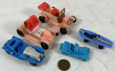 Lot of Vintage 1950's-60's Hard & Soft Plastic Cars Surfboard Flyabout - Image 1 of 4