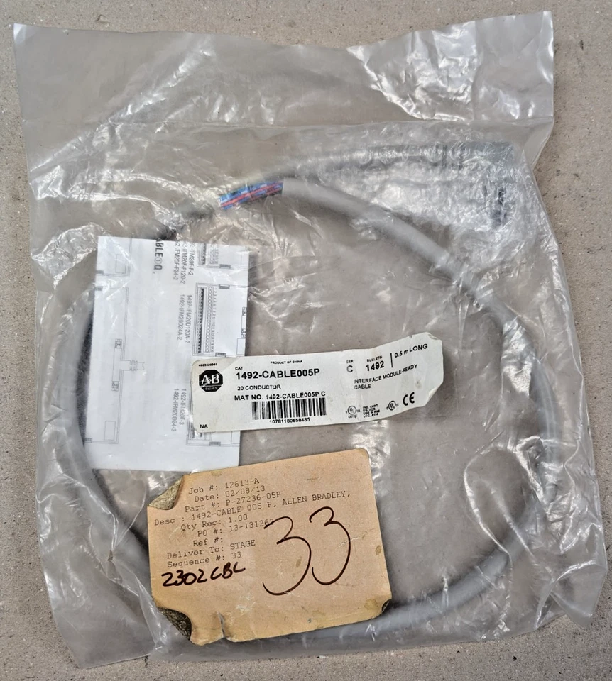 Cable listo para módulo de interfaz Allen Bradley 1492-CABLE005P Foto 1 de 1