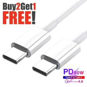 3FT/6FT USB-C to USB-C Cable Fast Charger Type PD Charging Cord Quick Charge 4A - Bild 1 von 14