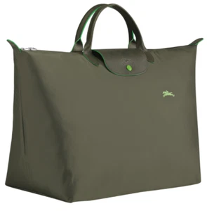 Bolso de Mano LongChamp Paris Asa Superior Grande Verde Oliva Oscuro Le Pliage Unisex Nuevo - Imagen 1 de 9