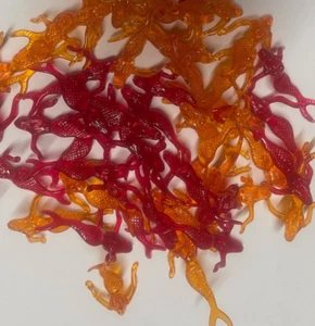 50 Meerjungfrau Getränk Marker NUR ROT & ORANGE Hänger Little Mermaid Aquarium Party - Bild 1 von 13