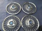 4 1965 1966 FORD MUSTANG GALAXIE SPINNER HUBCAPS WHEEL COVERS 14 INCH  