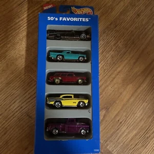 Hot Wheels 50’s Favorites Gift Pack 1995 Mattel Vintage 5 Diecast 1:64 SEALED - Picture 1 of 6