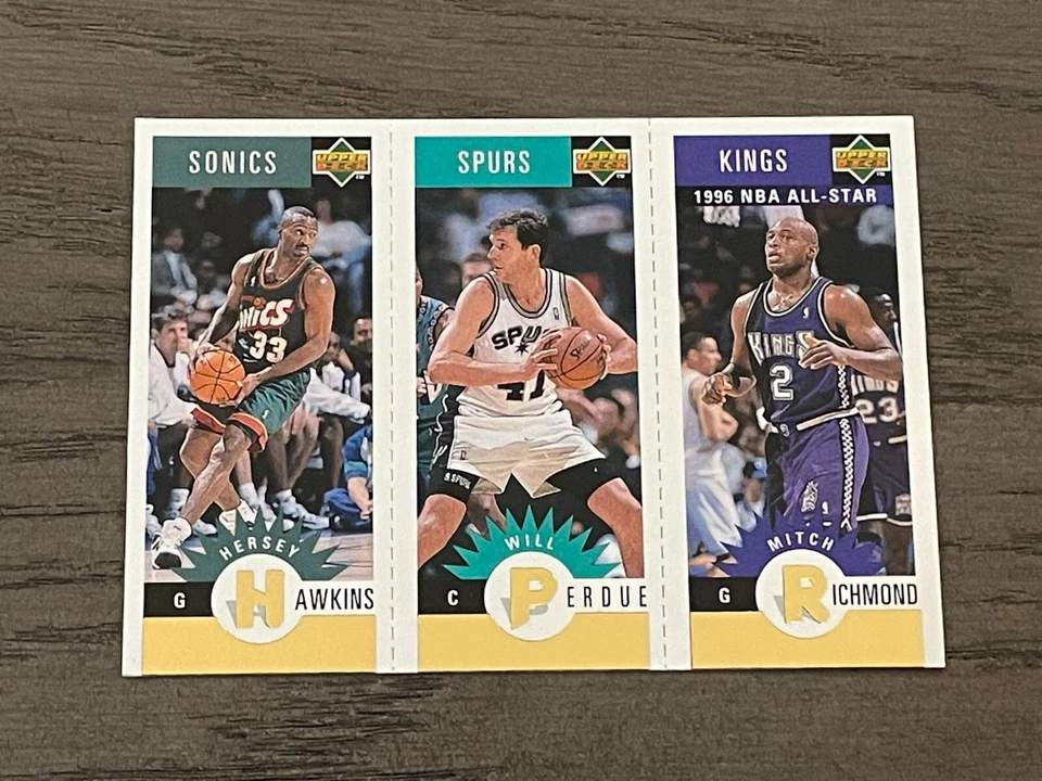 1996-97 Collector’s Choice Gold Mini Hershey Hawkins Purdue Mitch Richmond #M161 - Image 1 of 2