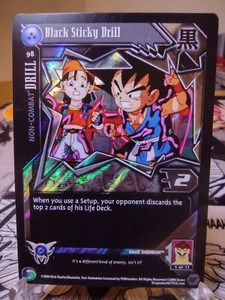DBZ CCG DRAGON BALL GT BLACK STICKY DRILL #98 LIMITED ALT FOIL SHADOW DRAGON 04' - Picture 1 of 2