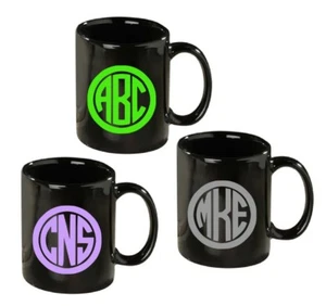 2 - Custom Circle Monogram 3 Letter Decal Stickers 3" Choose Color No Background - Picture 1 of 5