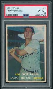 1957 Topps Ted Williams #1 PSA 6 EX-MT Boston Red Sox Legend HOF +CENTERING A5