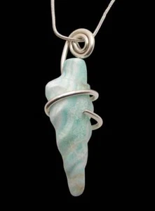 Sky Blue Angel Aragonite Star Crystal Pendant Real Crystals Third Eye Chakra #16 - Picture 1 of 3