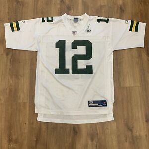 Green Bay Packers Aaron Rodgers 12 NFL Football Jersey Mens Large Super Bowl XLV