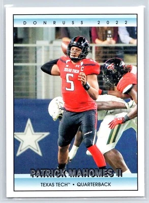 Patrick Mahomes II 2022 Panini Chronicles Donruss Draft Picks #24 Texas Tech - Image 1 of 2