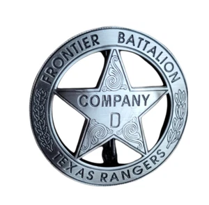 Replica Texas Rangers Badge Peso Back Company D Old West Frontier Battalion - Picture 1 of 5