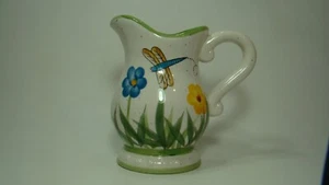 Krug Milchkännchen Vase Libelle Blumen Land Bauernhaus Ferienhaus Dekor 7 - Bild 1 von 7