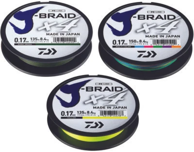 Daiwa J Braid X4E Fishing Braided Mainline 135m, 270m or 300m *All Types* - Image 1 of 4
