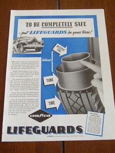 PNEUMATICO GOODYEAR 1941 ***ANNUNCIO STAMPA ORIGINALE D'EPOCA*** - Foto 1 di 1