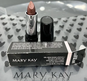 New In Box Mary Kay Gel Semi-Shine Lipstick Downtown Brown Full Size ~ Fast Ship - Picture 1 of 2