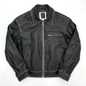 Men's Leather Jackets Sheepskin Loose Short Workwear Coats Motorcycle Jackets - Picture 1 of 24