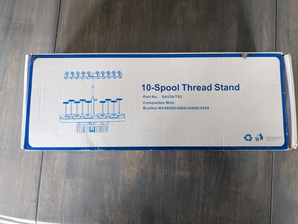 MÁQUINA DE COSER 10 SOPORTES DE HILO DE POZO AJUSTE GENÉRICO BROTHER AND BABYLOCK #SA539/TS2 Foto 1 de 2