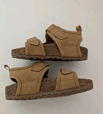 Carter's Toddler Sandals Size 4 Unisex Faux Suede Adjustable Fit. Cute! - Image 1 of 4