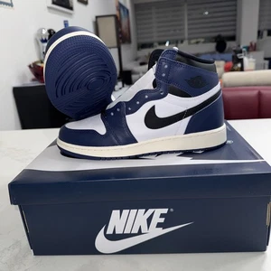 Air Jordan 1 Retro Hi OG Midnight Navy GS Shoe Size 6.5Y/8W Blue FD1437-401 - Picture 1 of 13