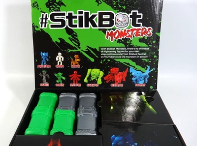 Rare #StikBot Monsters Promotional Box -Cerberus - Gigantus - Scorch & 6 Figures - Image 1 of 4