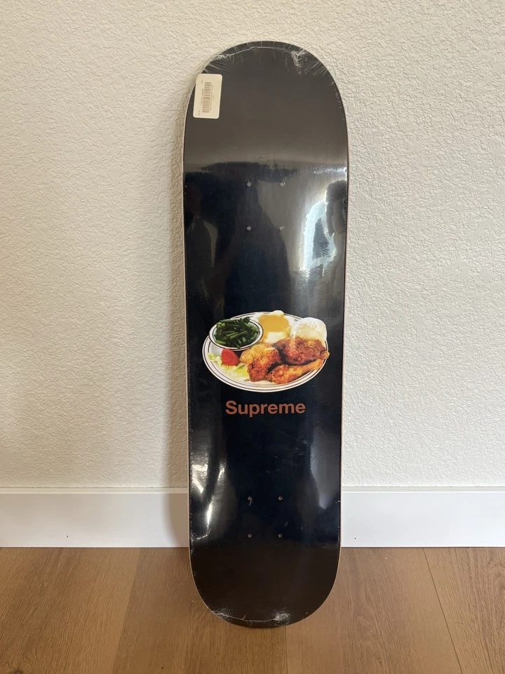 Supreme Chicken Dinner Skateboard Deck Black/White SS18 (SS18SB7) One Size