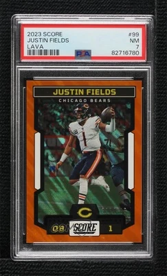 2023 Score Lava /565 Justin Fields #99 PSA 7 - Image 1 of 2