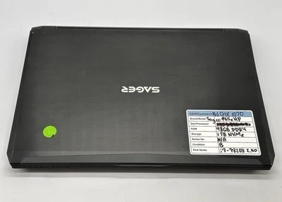 Sager R650HS Gaming Laptop i7-7820k, 2.90GHz, 48GB RAM, 1TB NVMe, No OS/Charger - Image 1 of 4