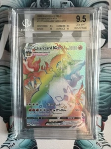 CHARIZARD VMAX 2020 Champion's Path Secret Rainbow Rare #074 BGS 9.5 w/ 2 10s - Picture 1 of 2