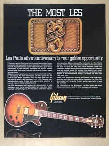 1978 Gibson 25th Anniversary Les Paul Guitar vintage print Ad - Picture 1 of 1