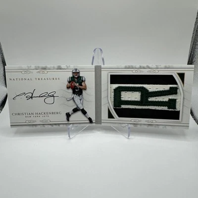 Christian Hackenberg 2016 National Treasures Rookie Letter Patch Auto #2/10 - Image 1 of 4