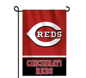 Cincinnati Reds Double Sided Garden Flag 12x18 Heavy Duty Polyester/New - Picture 1 of 1