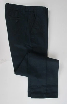LANDS END Uniforme Escolar Azul Marino Pantalones Chinos Frente Liso Niñas 16 Delgados *NUEVO* Foto 1 de 4