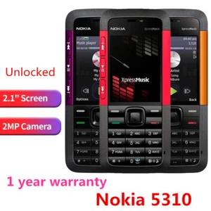 Nokia 5310 XpressMusic Unlocked Bluetooth Mobile Phone Hebrew English keyboard - Afbeelding 1 van 18