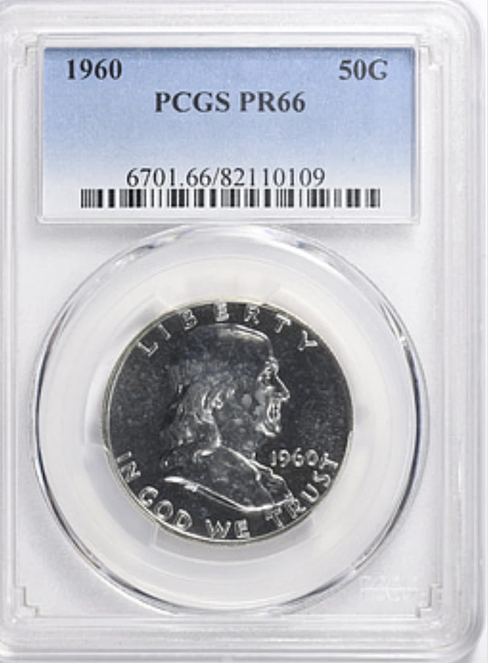1960 Franklin Half Dollar PCGS PR66 - Image 1 of 1
