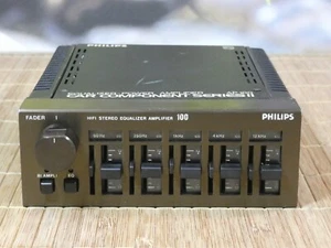 PHILIPS AP100 CAR AUDIO OLDTIMER BOOSTER / EQ 5. BYAMP. 2X 28 RMS. FOR REPAIR. - Picture 1 of 13